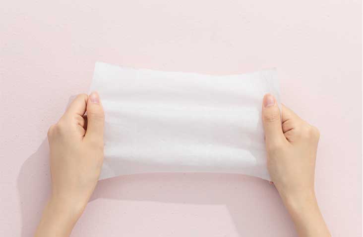 wet tissue paper