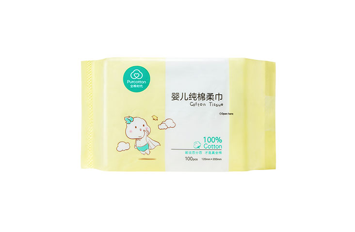 WPC-CT-01 Cotton Soft Dry Tissue Wipes for Babies